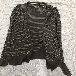 Medium Blue Striped Men’s Cardigan